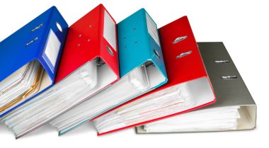 file folders with documents  clipart