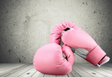 pink boxing gloves  clipart