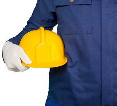 kask ile çalışan adam