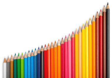 çok renkli ahşap kalemler