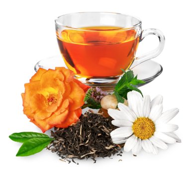 Bir fincan bitki çayı.