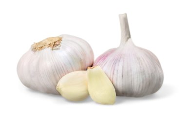 garlic isolated on white  clipart