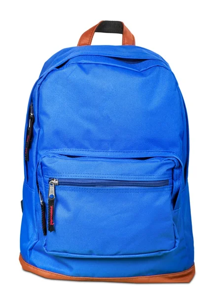 Modré školní taška — Stock fotografie