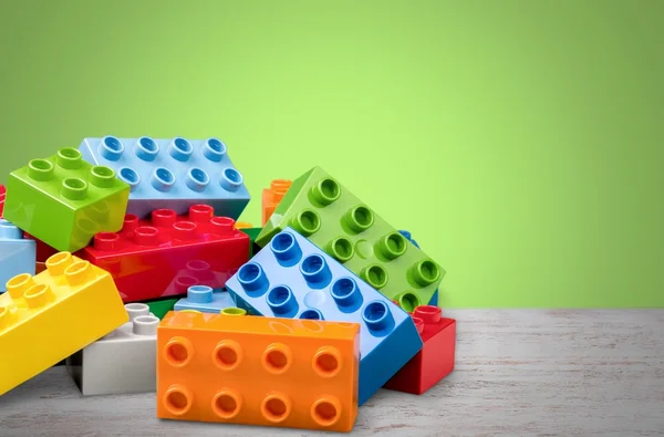 Colorful children building bricks — Stock Photo, Image