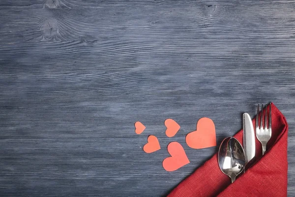Kithcen 餐具和装饰的心 — 图库照片