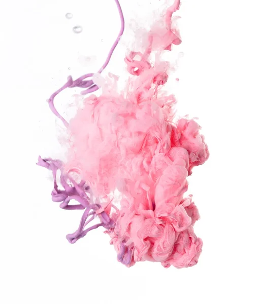 Colore acrilico rosa in acqua — Foto Stock