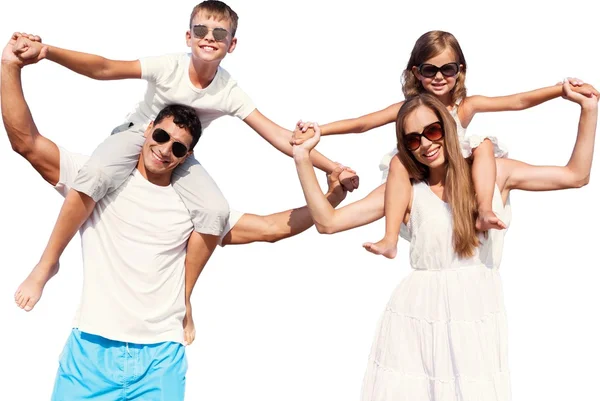 Hermosa familia sonriente — Foto de Stock