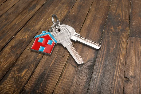 House keys with house figure — Stock Photo, Image