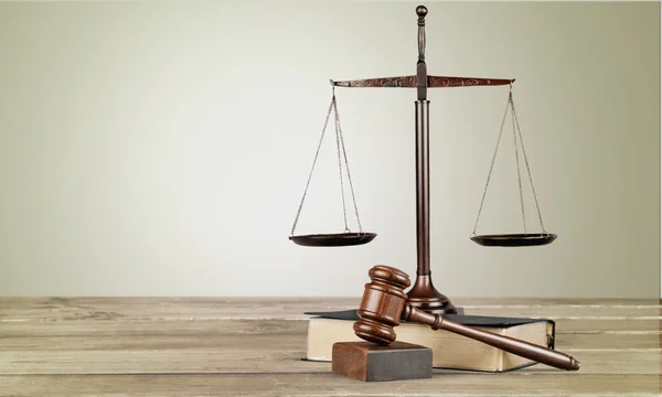 Justice Scales and book — Stock Photo, Image