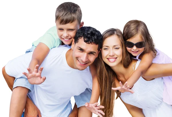 Hermosa familia sonriente — Foto de Stock