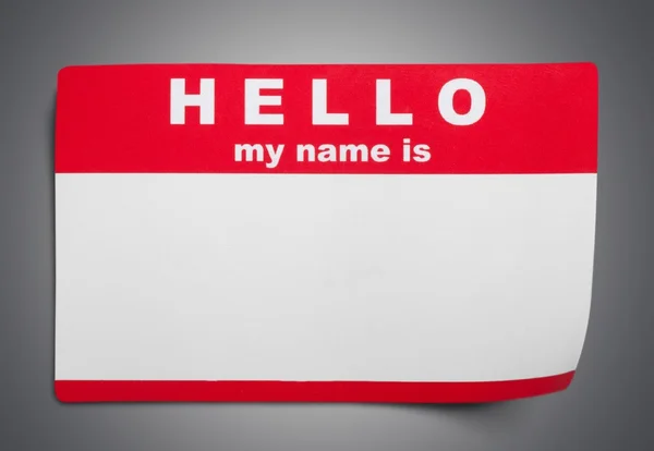 Hello My Name Is Tag — Stock Photo, Image