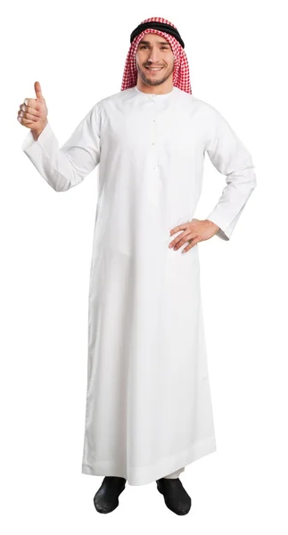 Arabian man showing thumb up — Stock Photo, Image