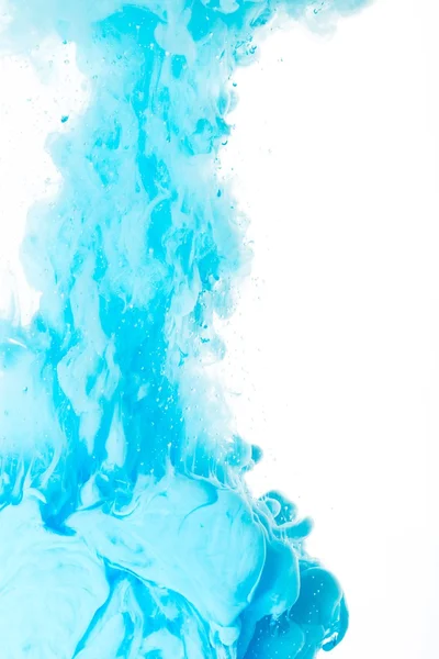 Blue acrylic color in water — Stock Photo, Image