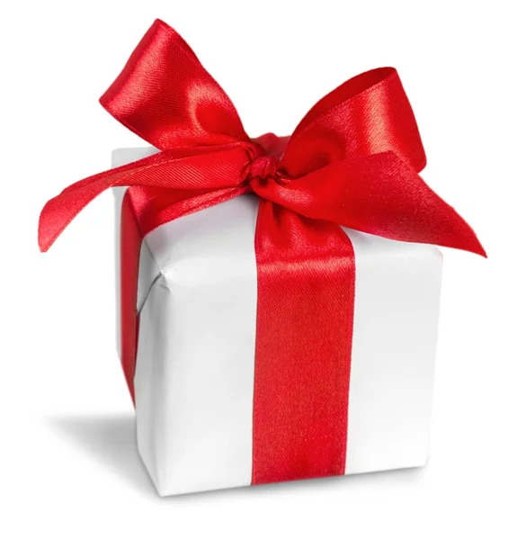 Geschenkdoos met ribbon bow — Stockfoto