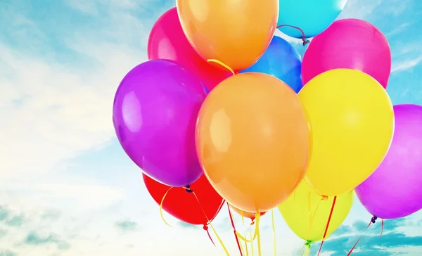 Bunch of colorful balloons — Stock Photo, Image