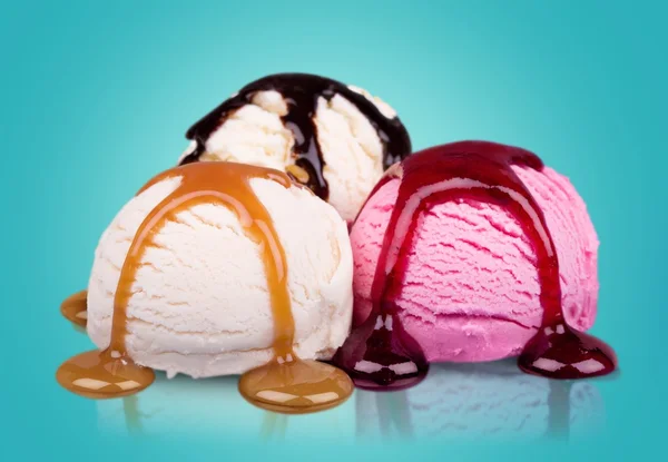 Ice cream scoop kolaż — Zdjęcie stockowe