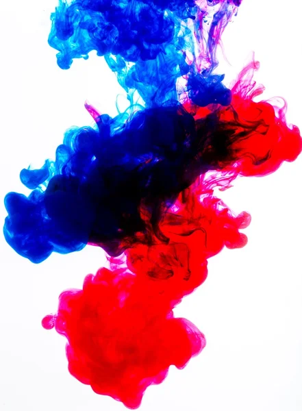 Blue and red acrylic colors — Stock Photo, Image