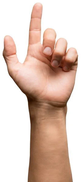 Mão masculina apontando — Fotografia de Stock