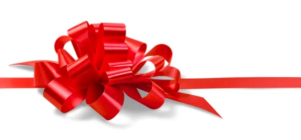 Красный лук с лентой — стоковое фото