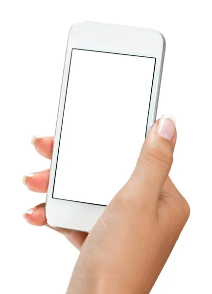 Hand holding smartphone — Stock Photo, Image