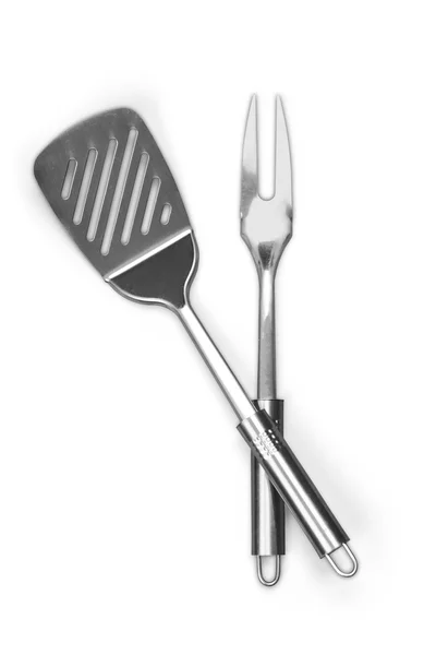 Matlagning verktyg på vit — Stockfoto