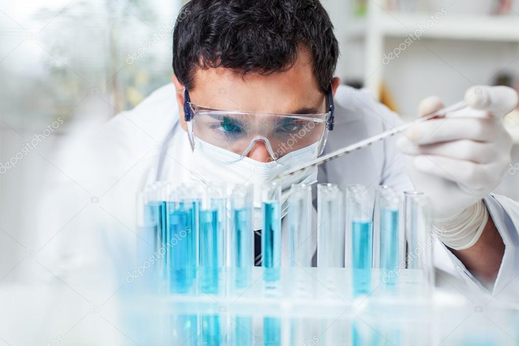 scientist working at the laboratory