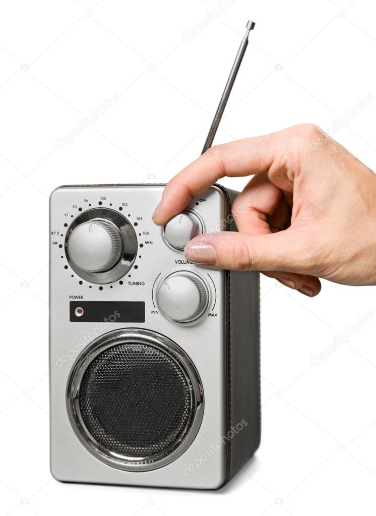 human hand tuning radio