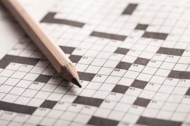 Crossword Puzzle and Pencil clipart