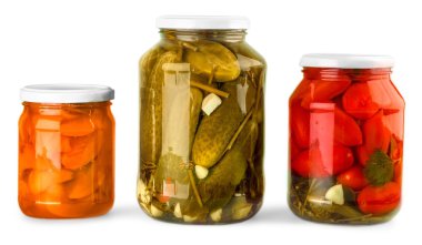 Kavanoz konserve sebzeler 