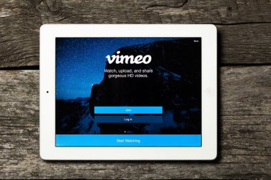 Apple ipad üzerinde Vimeo.