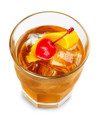 Kiraz ile kokteyl bardak