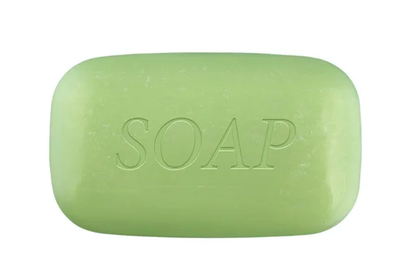 Bar of soap on white — Stock Photo, Image