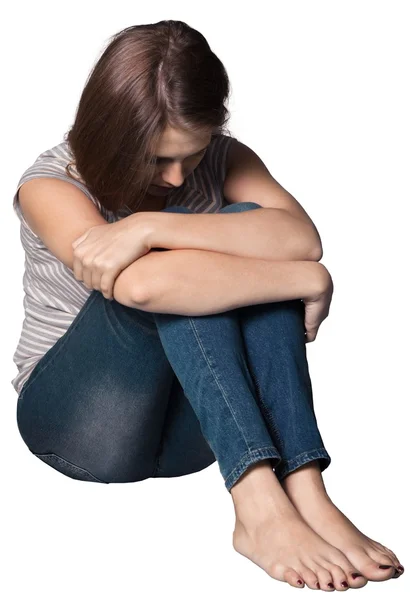 Mujer joven llorando — Foto de Stock