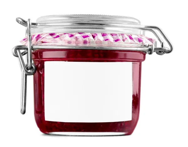 Jam in glass jar — Stock Photo, Image