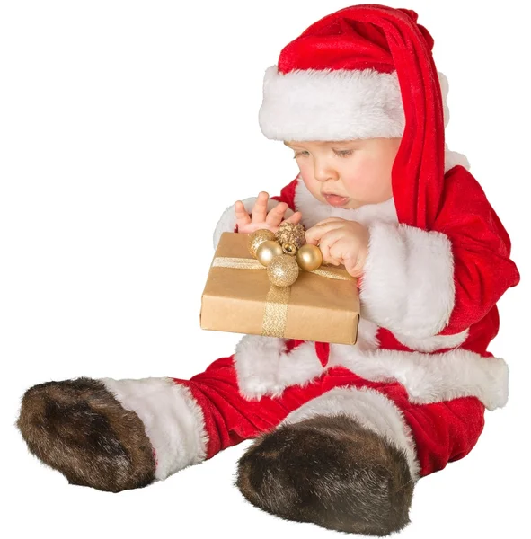 Милый мальчик Санта-Клауса — стоковое фото