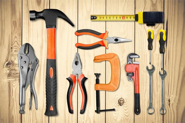 Assortment of tools on  background — Stock Photo, Image