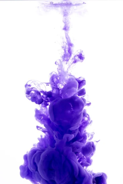 Purple  acrylic color in water — Stock Photo, Image