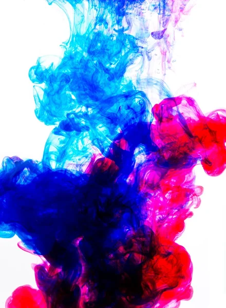 Blue and pink acrylic colors — Stock Photo, Image