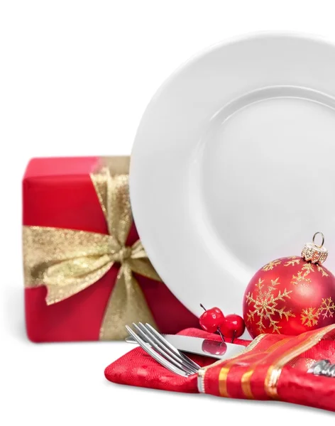 Christmas dinner decorations — Stock Photo, Image