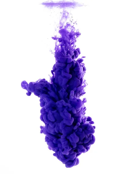 Purple  acrylic color in water — Stock Photo, Image