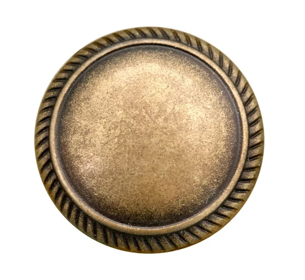 Bronze rivet on white — Stock Photo, Image