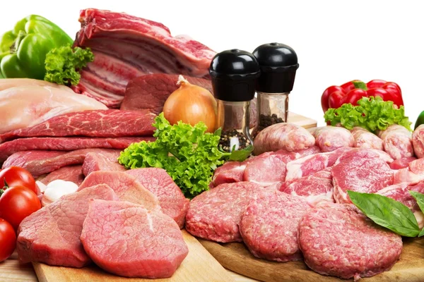 Čerstvé syrové maso na pozadí — Stock fotografie