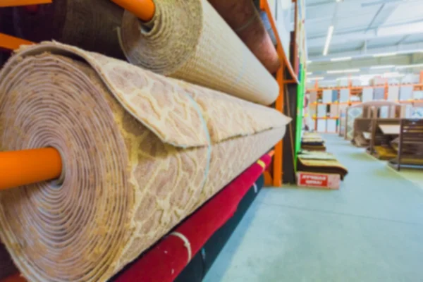 Carpet rolls in the shop — Stock Photo, Image