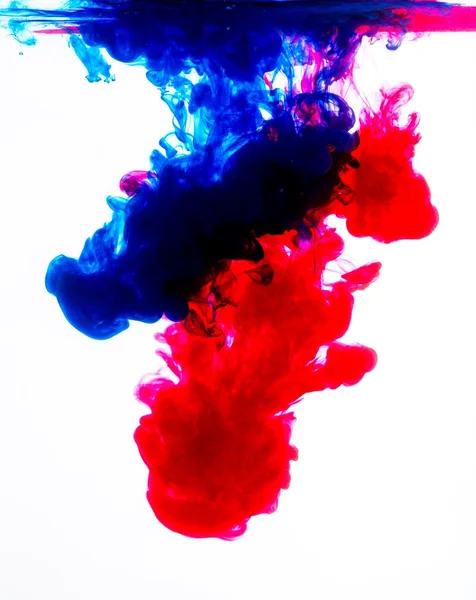 Akrylowa kolory niebieski i czerwony — Zdjęcie stockowe