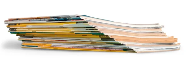 Pile of magazines  on  background — Stock Photo, Image