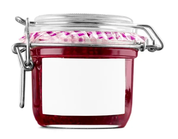 Jam in glass jar — Stock Image Jam in glass jar Royalty Free Stock Images
