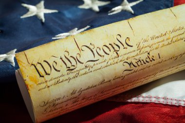 Roll of vintage US Constitution clipart