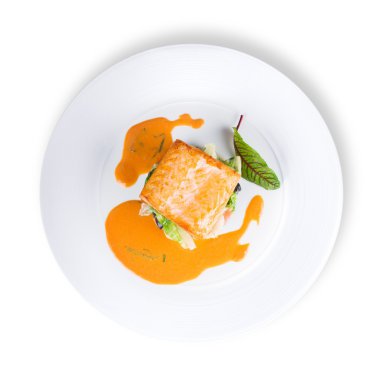 Lezzetli somonu plaka üzerinde