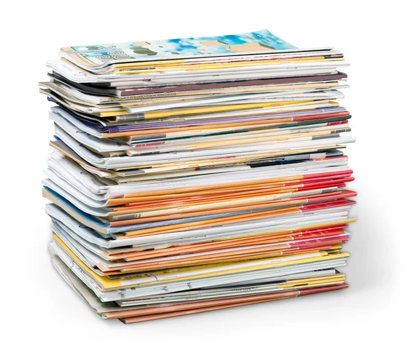 Pile of newspapers on  background — Stock Photo, Image