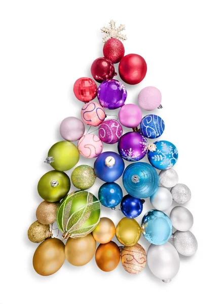 Noel ağacı Baubles ile yapılan — Stok fotoğraf